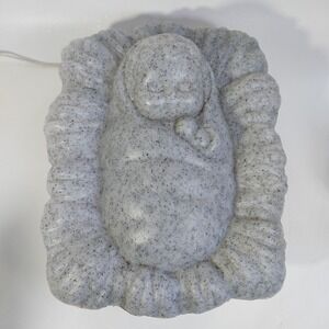 Blow Mold Xmas Nativity Baby‎ Jesus Manger General Foam Plastics 078-130013
